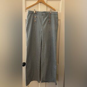 British Boden Helston Sailor Striped Denim Jeans Wide UK 18L US 14L Excellent